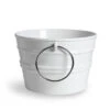 Lavabo Sospeso/Appoggio Bacile Cm.Ø46,5 H30 Con Anelli In Ceramica Lucido Bianco