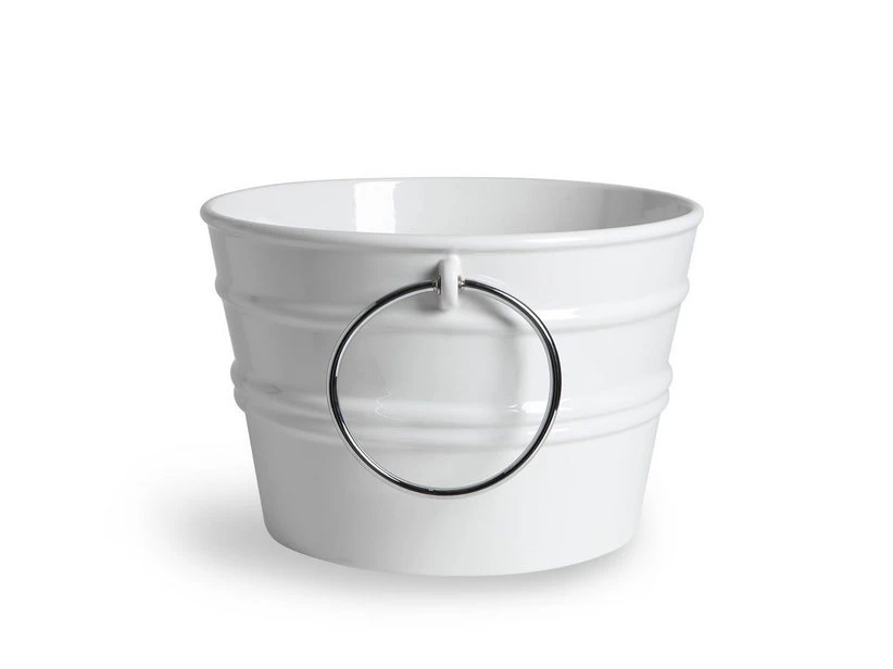 Lavabo Sospeso/Appoggio Bacile Cm.Ø46,5 H30 Con Anelli In Ceramica Lucido Bianco 1 Lavabo Sospeso/Appoggio Bacile Cm.Ø46,5 H30 Con Anelli In Ceramica Lucido Bianco