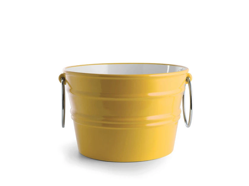 Lavabo Sospeso/Appoggio Bacile Cm.Ø46,5 H30 Con Anelli In Ceramica Lucido Giallo 1 Lavabo Sospeso/Appoggio Bacile Cm.Ø46,5 H30 Con Anelli In Ceramica Lucido Giallo
