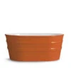 Lavabo Sospeso/Appoggio Tinozza 60X40Xh25 In Ceramica Lucido Arancio
