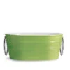 Lavabo Sospeso/Appoggio Tinozza 60X40Xh25 Con Anelli In Ceramica Lucido Verde