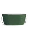 Lavabo Da Appoggio Tinozza 60X40Xh25 Con Anelli In Ceramica Lucido Verde Inglese