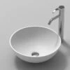 Lavabo Da Appoggio Ciotola Ø42 H15 Solid Surface Opaco Bianco