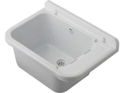 Pilozzo Lavanderia A Muro Interno/Esterno 50X34 H21 13L Polipropilene Marmorizzato Grigio