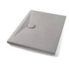 Piatto Doccia Appia Rettangolare 100x70 In Ceramica Effetto Pietra Grigio Opaco