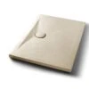 Piatto Doccia Appia Rettangolare 100x70 In Ceramica Effetto Pietra Beige Opaco