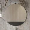 Specchio Tondo Sagomato TOUCH Ø 90 Cm Con Inserto Phoenix Nero Opaco
