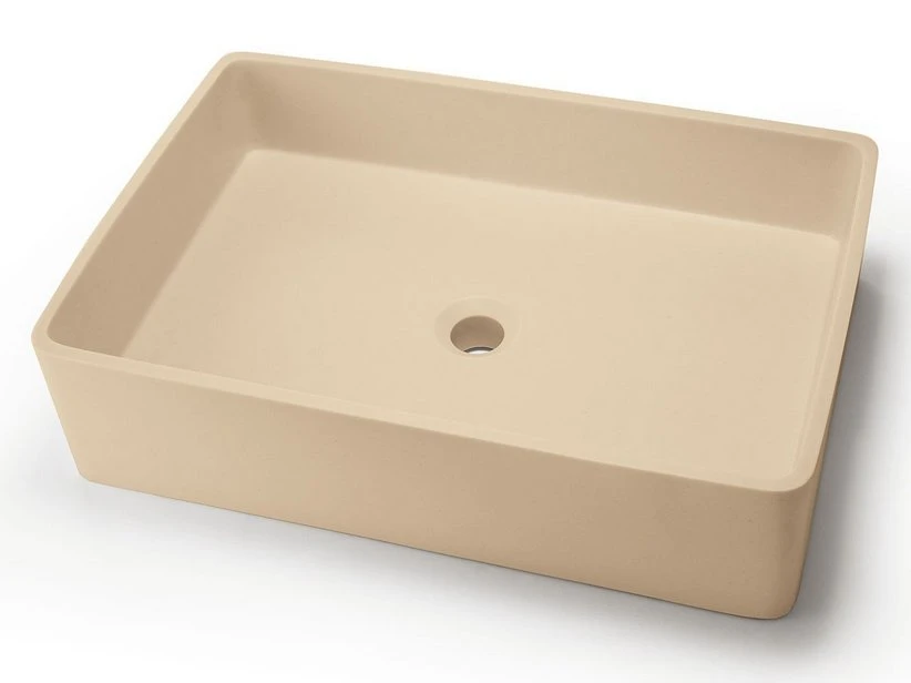 Lavabo Da Appoggio Cassino In Resina Opaco Crema Marfil 1 Lavabo Da Appoggio Cassino In Resina Opaco Crema Marfil