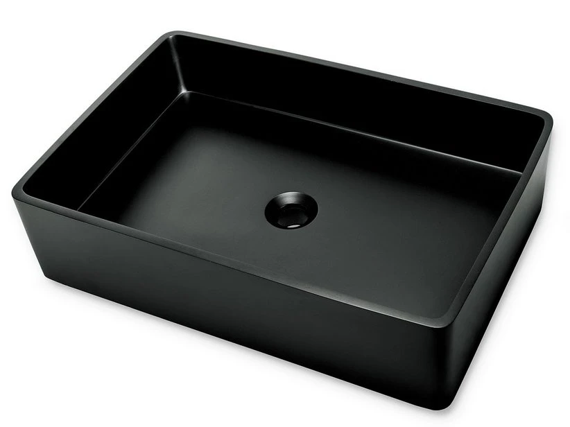 Lavabo Da Appoggio Cassino Junior In Resina Opaco Nero Africa