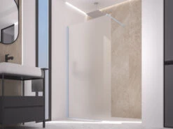 Doccia Walk In Zen 94 Cm H200 Cristallo 6 Mm Trasparente Blue Vintage