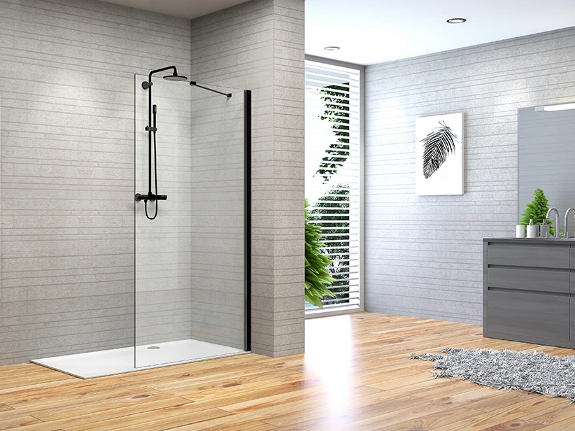 Doccia Walk In Fantasy2 80 Cm H190 Cristallo 6 Mm Trasparente Nero Opaco 1 Doccia Walk In Fantasy2 80 Cm H190 Cristallo 6 Mm Trasparente Nero Opaco