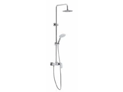 Colonna Doccia Fusion Con Soffione Tondo Cromo