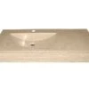 Lavabo Sospeso/Appoggio Consolle Vegas Rigata In Resina Opaco Travertino
