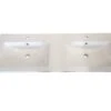Lavabo Incasso Unitop Slim 2 Vasche 120X46 In Resina Lucido Bianco