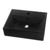 Lavabo Da Appoggio Luxor 50X41,5 In Resina Opaco Nero Africa
