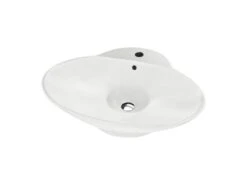 Lavabo Da Appoggio Menphis 61X49 In Resina Opaco Bianco Carrara