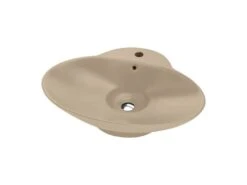 Lavabo Da Appoggio Menphis 61X49 In Resina Opaco Crema Marfil