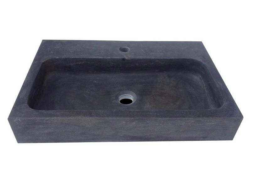 Lavabo Appoggio/Incasso Purestone Recife 60X40Xh10 Pietra Naturale Nero 1 Lavabo Appoggio/Incasso Purestone Recife 60X40Xh10 Pietra Naturale Nero