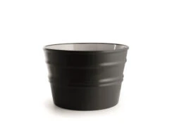 Lavabo Sospeso/Appoggio Bacile Midi Cm.Ø38 H24 In Ceramica Nero Opaco