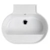 Lavabo Lavanderia Tino 60X50Xh30 Con Strofinatoio Bianco Lucido