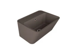 Lavabo Sospeso/Appoggio Wynn 50X40Xh.25 In Ceramica Opaco Siena