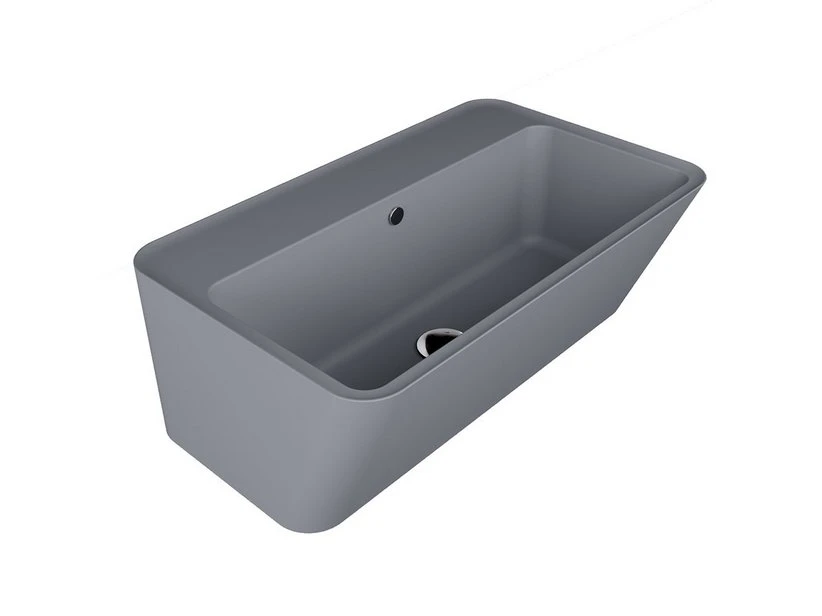 Lavabo Sospeso/Appoggio Wynn 70X40Xh.25 In Ceramica Opaco Grigio 1 Lavabo Sospeso/Appoggio Wynn 70X40Xh.25 In Ceramica Opaco Grigio