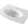 Lavabo Incasso Linda Unitop 75X52 Krist In Ceramica Lucido Bianco