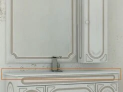 Lavabo Incasso Monet/Matisse Integrato 121X46 In Ceramica Lucido Bianco