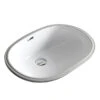 Lavabo Da Incasso Sottopiano Oglio 54,5X40 In Ceramica Bianco Lucido