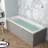 Pannello Frontale Per Vasca Idromassaggio Jacuzzi® Silk 170 Cm Cemento