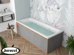 Pannello Frontale Per Vasca Idromassaggio Jacuzzi® Silk 180 Cm Cemento