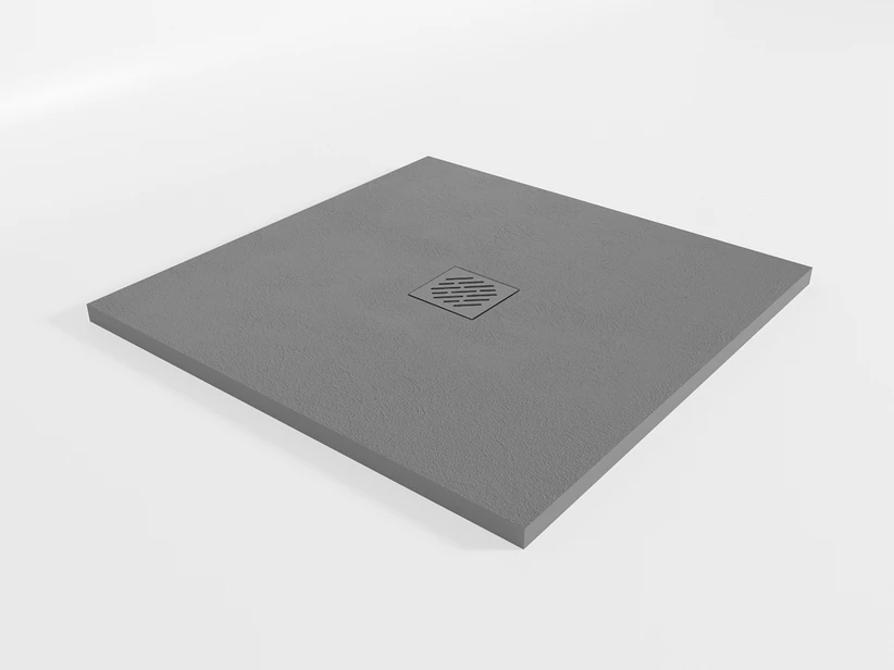 Piatto Doccia Cosmos 90x90 Resina Grigio 1 Piatto Doccia Cosmos 90x90 Resina Grigio