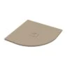 Piatto Doccia Semicircolare Crypto 80x80 H2,5 Cm In Resina Sabbia