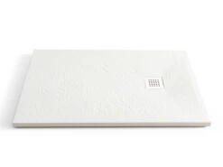 Piatto Doccia Pietra 80x100 H3 In Ceramica Effetto Pietra A Spacco Bianco