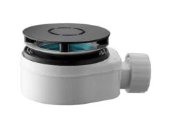 Piletta Doccia Pixel Ø90 Mm Calotta Abs Nero Opaco