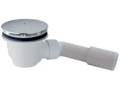 Piletta Doccia Decò Ø90 Mm Calotta Abs Cromo Con Codolo