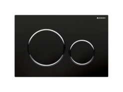 Placca Wc Geberit Sigma20 2 Pulsanti Nero/Cromo/Nero