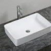 Lavabo Da Appoggio Po' 60x37,5 H12 In Ceramica Bianco Lucido