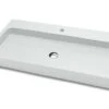 Lavabo Appoggio/Incasso Ponza 100 In Resina Opaco Bianco Carrara