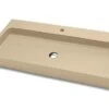 Lavabo Appoggio/Incasso Ponza 100 In Resina Opaco Crema Marfil