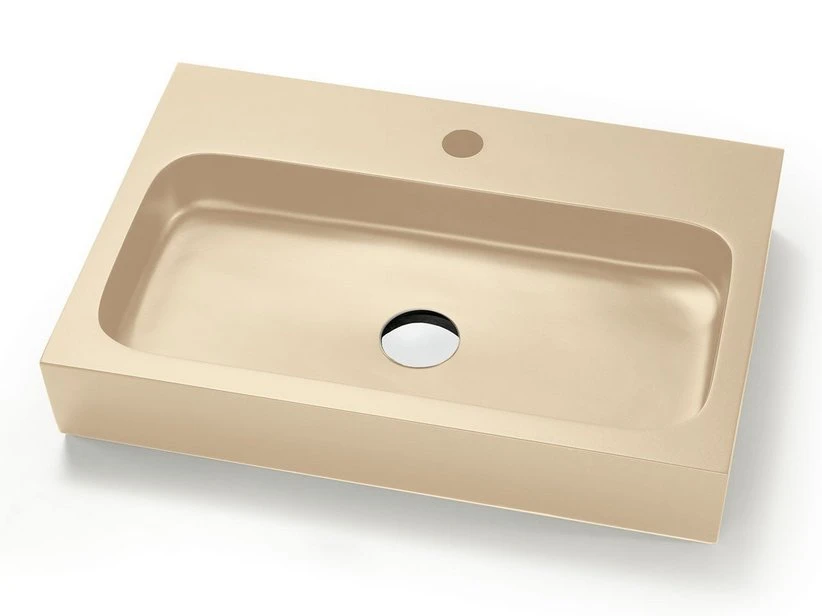 Lavabo Appoggio/Incasso Ponza 60 In Resina Opaco Crema Marfil 1 Lavabo Appoggio/Incasso Ponza 60 In Resina Opaco Crema Marfil