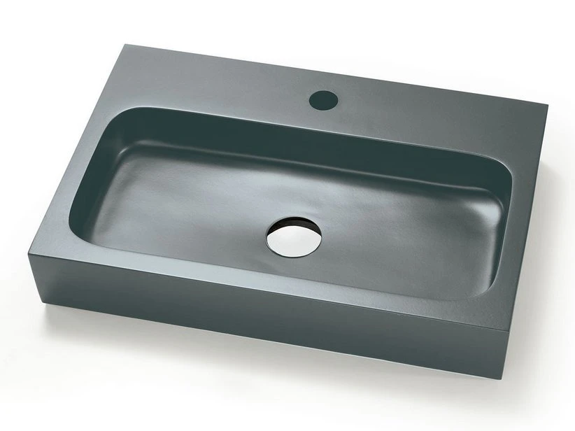 Lavabo Appoggio/Incasso Ponza 60 Grigio Carnico In Resina Opaco Grigio Carnico 1 Lavabo Appoggio/Incasso Ponza 60 Grigio Carnico In Resina Opaco Grigio Carnico