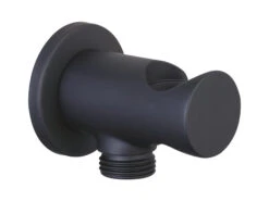 Presa Acqua Low Tonda Nero Opaco