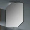 Specchio Bagno Filo Lucido 2 Angolare Raggio 45° Cm. 90X64