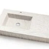 Lavabo Top Slate 90 In Resina Decorato Bianco