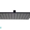 Soffione Doccia Feel 30x30 Ottone Quadrato Nero Opaco