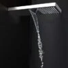 Soffione Doccia 50X22 Acciaio Inox Rettangolare Pioggia + Cascata