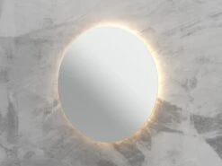 Specchiera Bagno Vanity Retroilluminata Ø80 Con Specchio A Filo Lucido Led