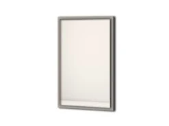 Specchio Bagno Con Luce Led Classic 90x59 Cm Grigio Nuvola