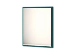 Specchio Bagno Con Luce Led Classic 90x73 Cm Blu Petrolio